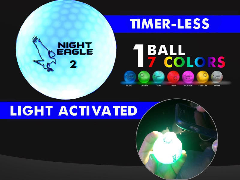 Night Eagle CV Multi-Color LED Golf Ball - 7 Color (6 Pack)
