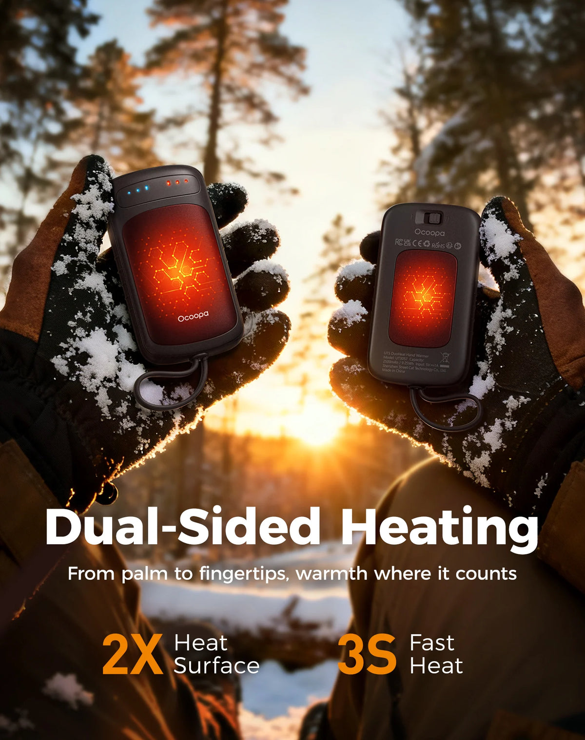 Ocoopa UT5 DuoHeat - Rechargeable Handwarmers