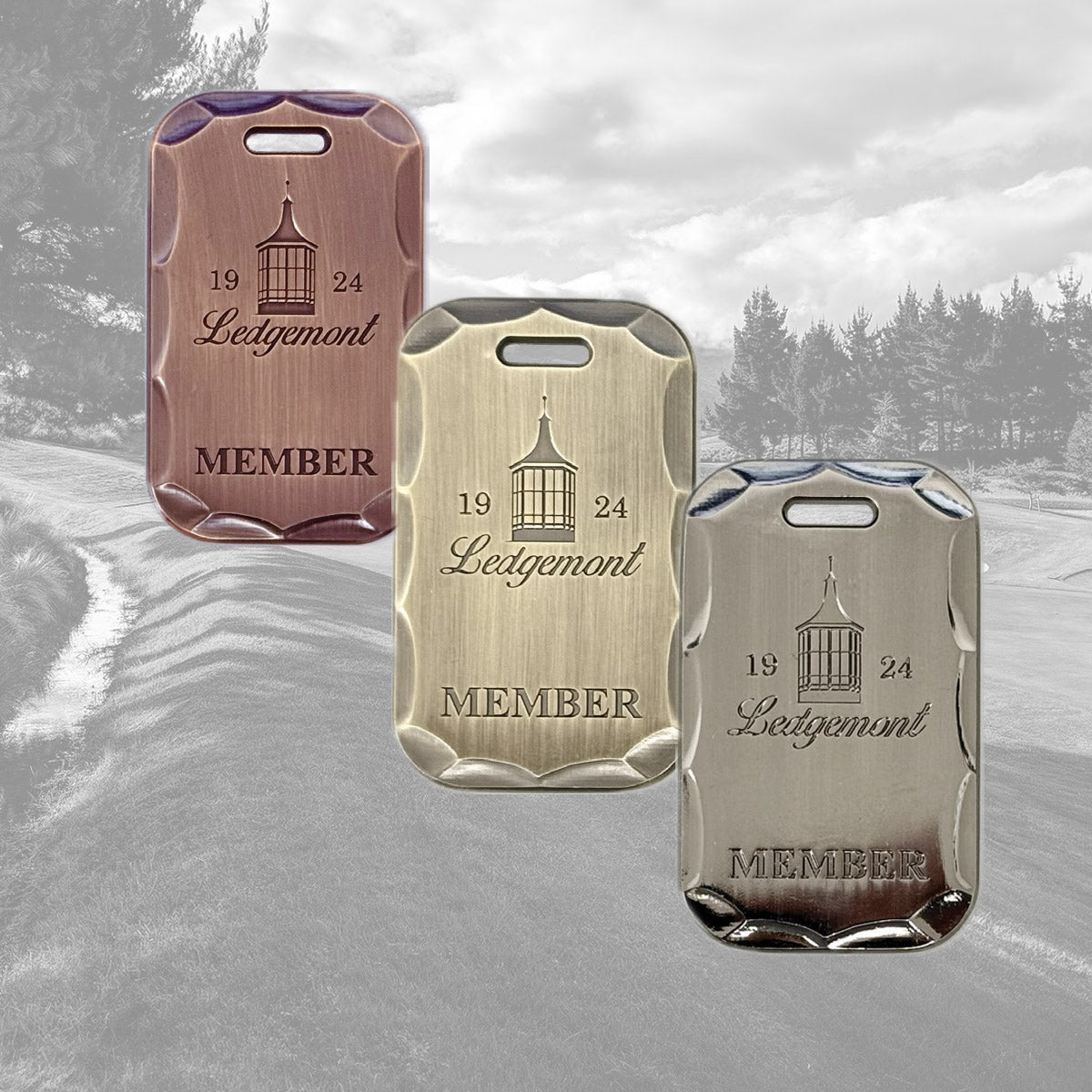 Custom Hammered Bag Tag