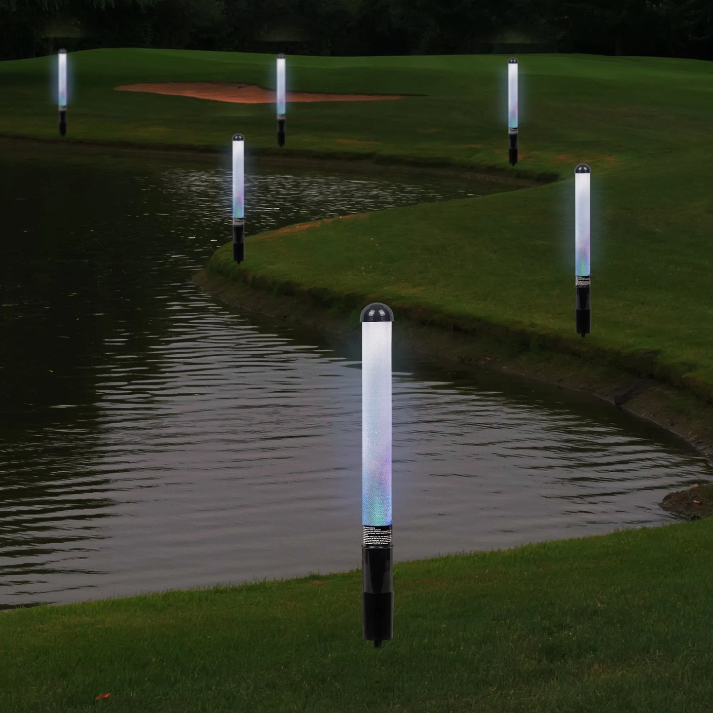 Night Flyer Multi-Color Yardage Marker with Spike