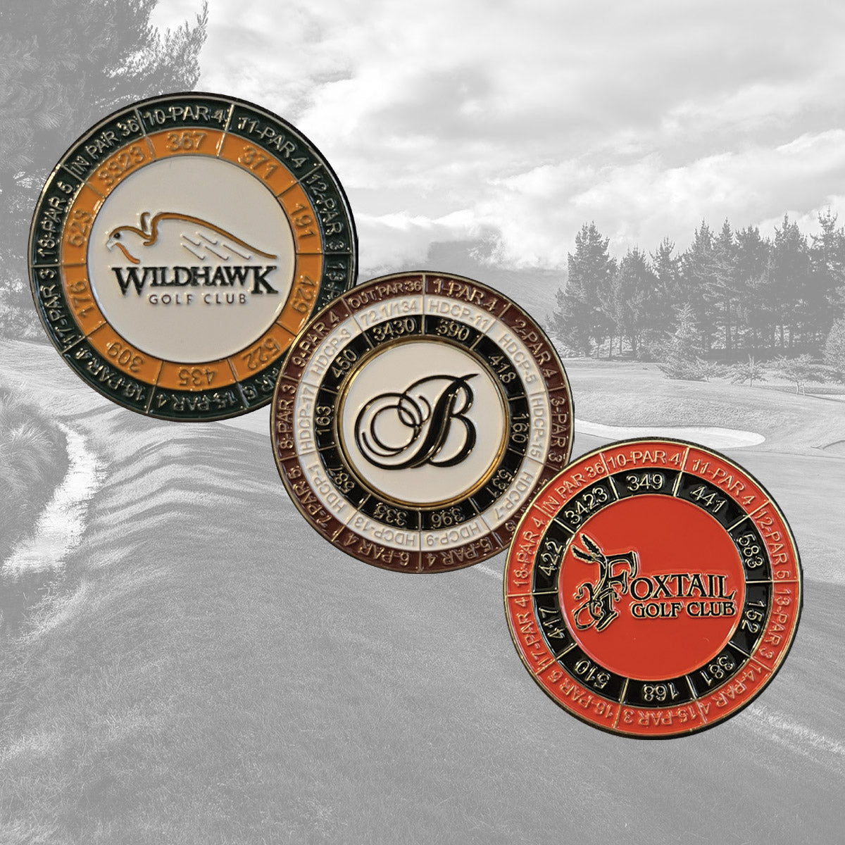 Custom Yardage Coins with Ball Marker
